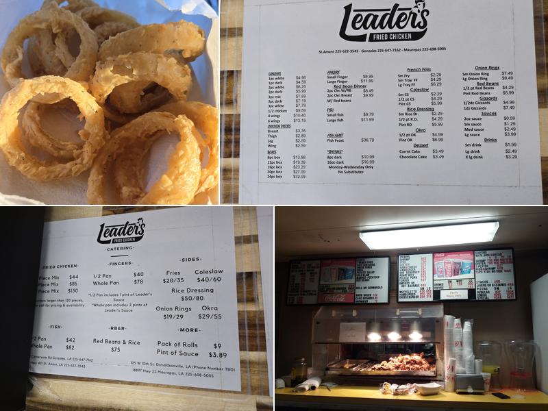 Leader's Fried Chicken Menu