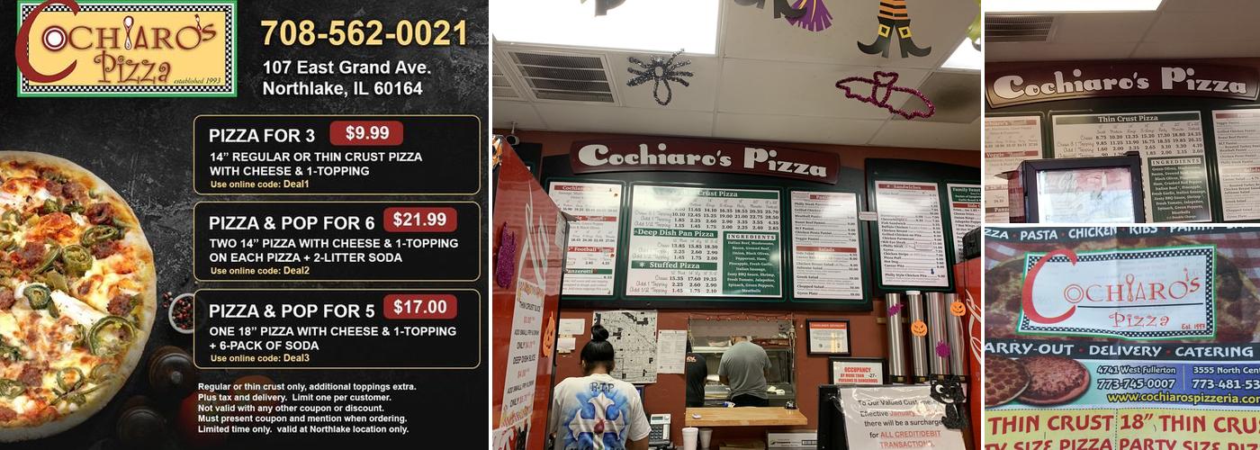 Cochiaros Pizza Menu