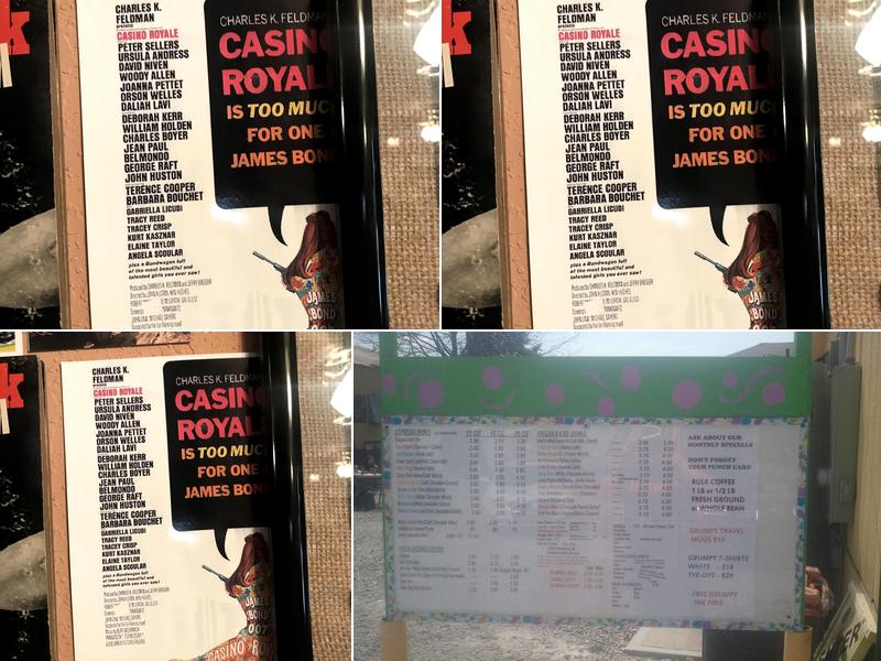 Grumpy's Coffee Menu