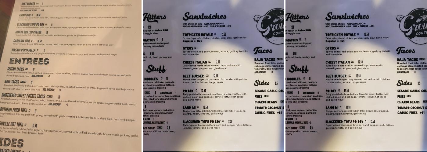 GROUND CONTROL! Menu