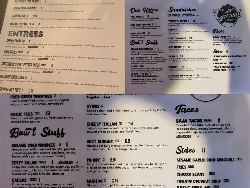 GROUND CONTROL! Menu