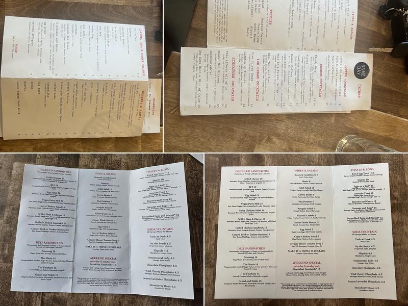 Same Day Cafe Menu