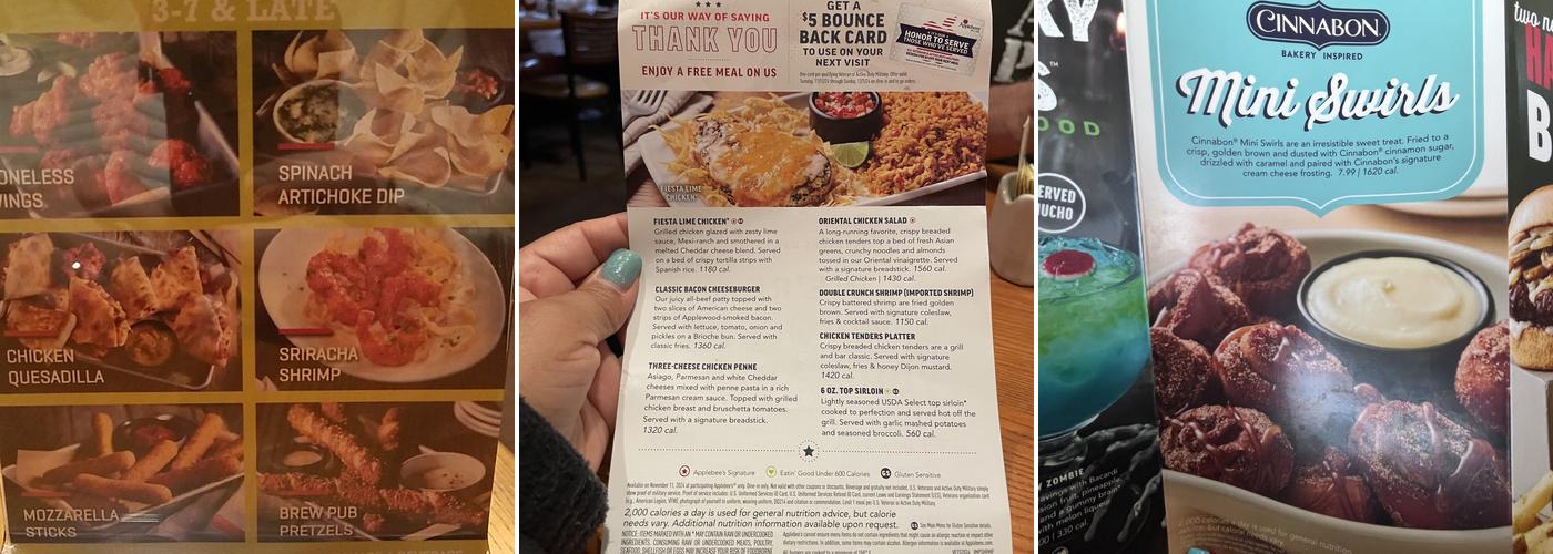 Applebee's Grill + Bar Menu