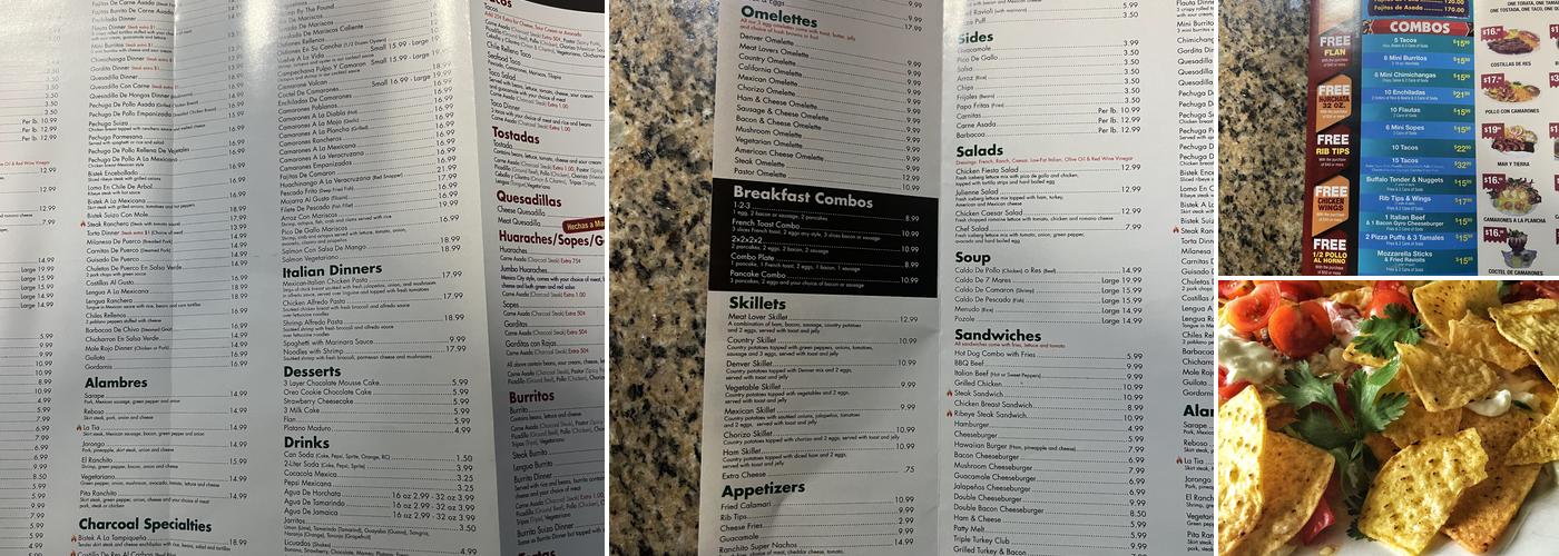 El Ranchito on Grand Menu