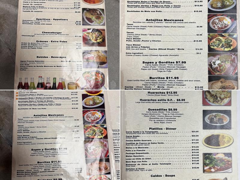 Jimenez Restaurant Menu