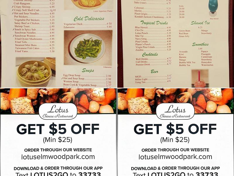 Lotus Chinese Restaurant Menu