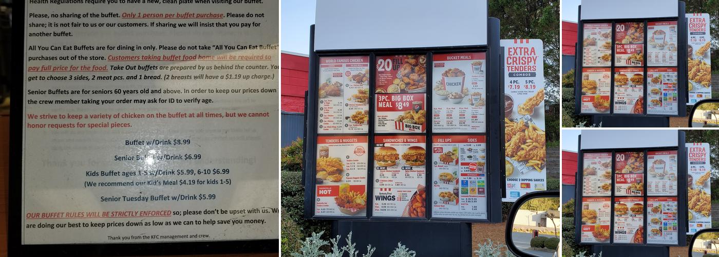 KFC Menu