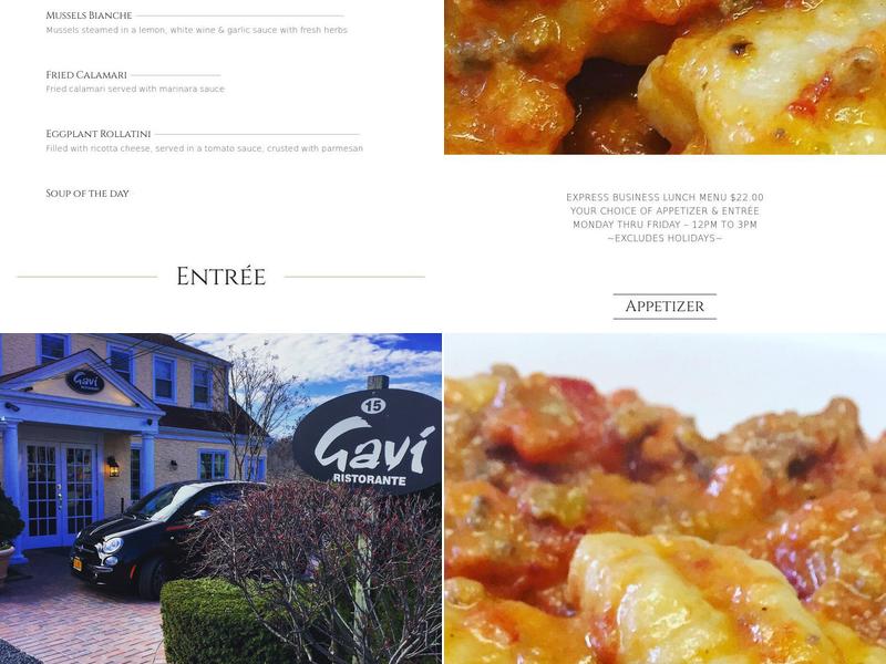 Gavi Restaurant Menu