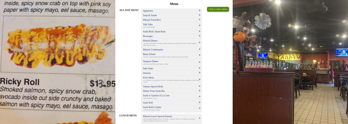 Yamato Menu