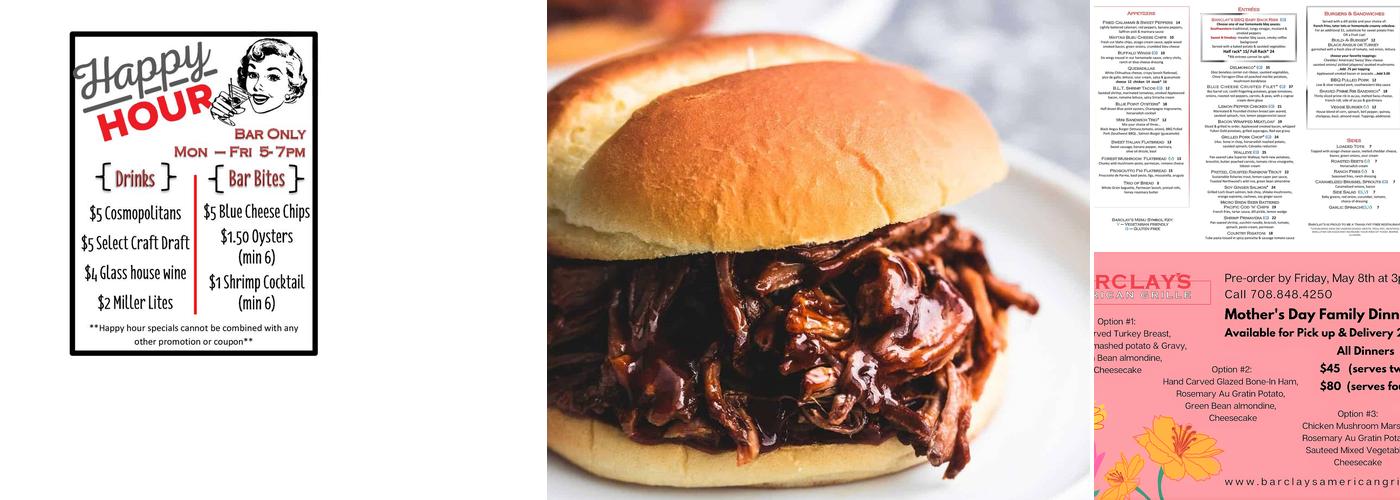 Barclay's American Grille Menu