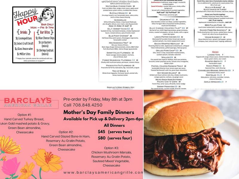 Barclay's American Grille Menu