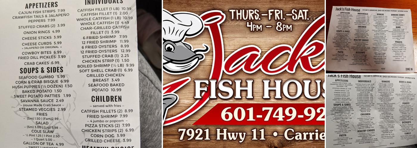Jack's Fish House Menu