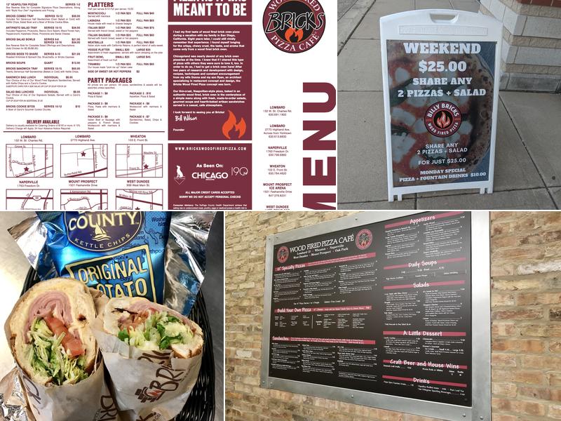 Bricks Wood Fired Pizza - Yorktown Lombard Menu