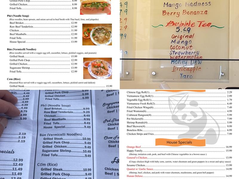 Saigon Panda Menu