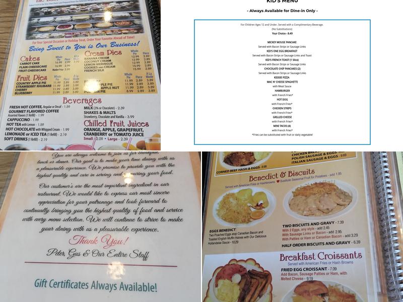 Gateway Cafe Menu