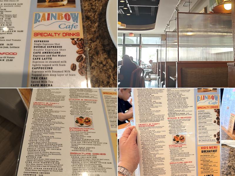 Rainbow Cafe Menu