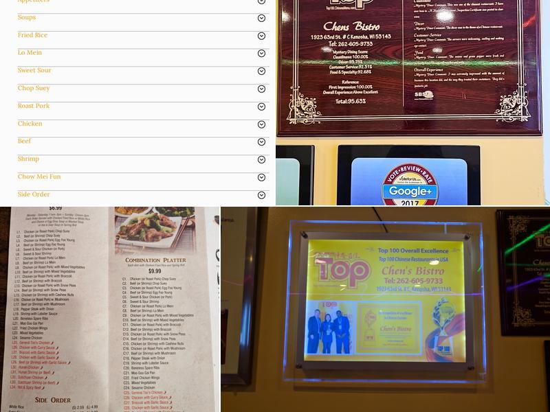 Chen's Bistro Menu