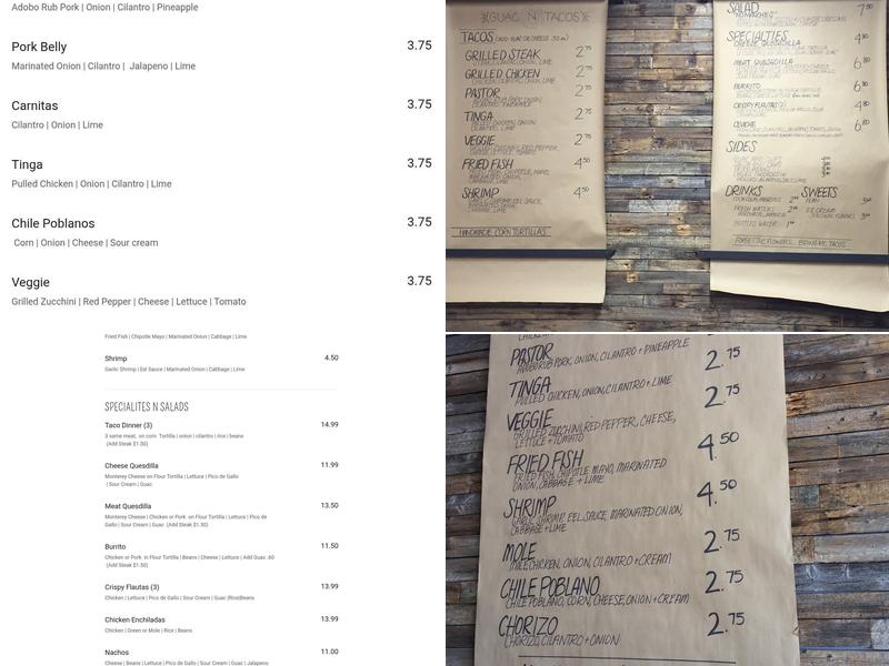 Guac N Tacos Menu