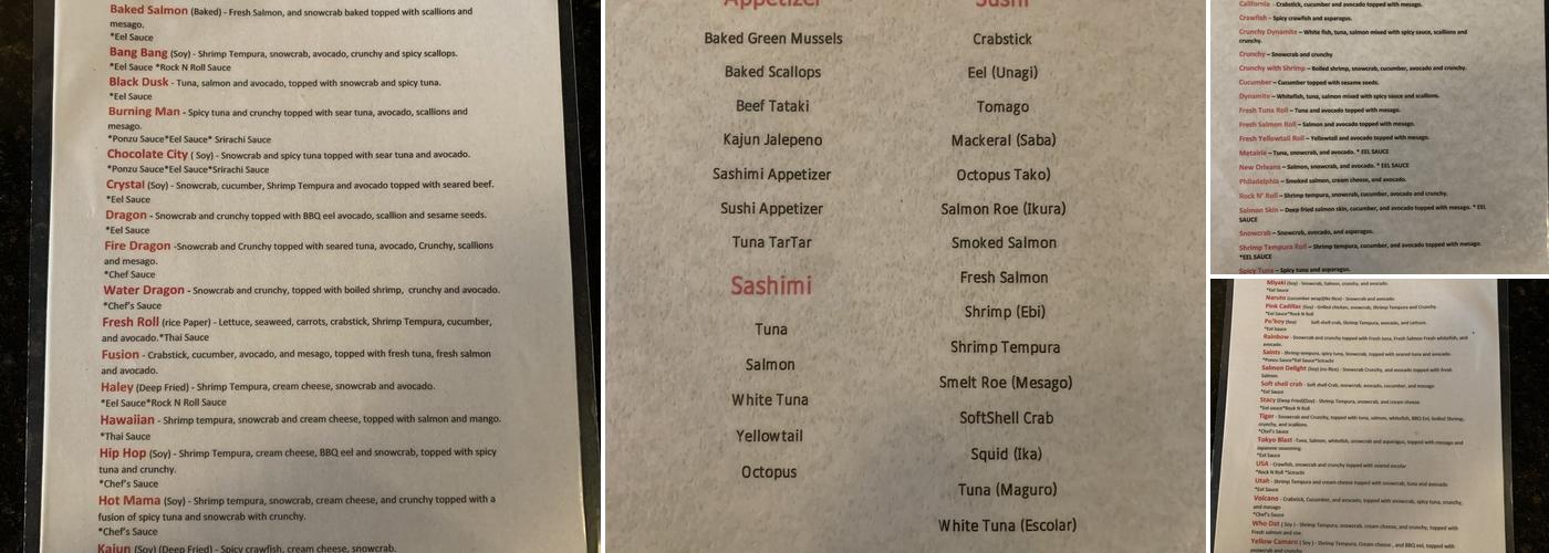 Kim Hibachi | Sushi Bar and Grill Menu