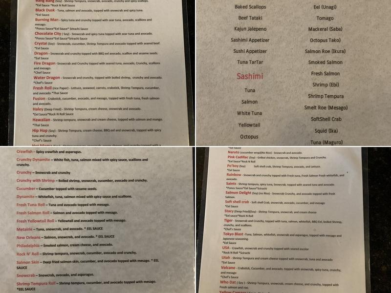 Kim Hibachi | Sushi Bar and Grill Menu