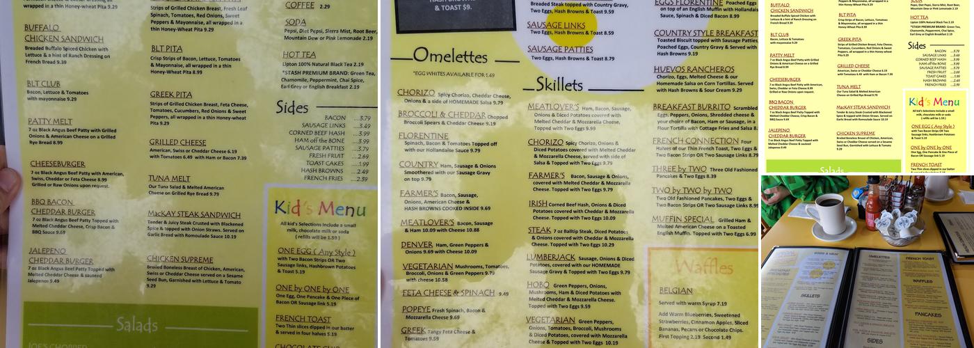 Christopher's Restaurant Menu
