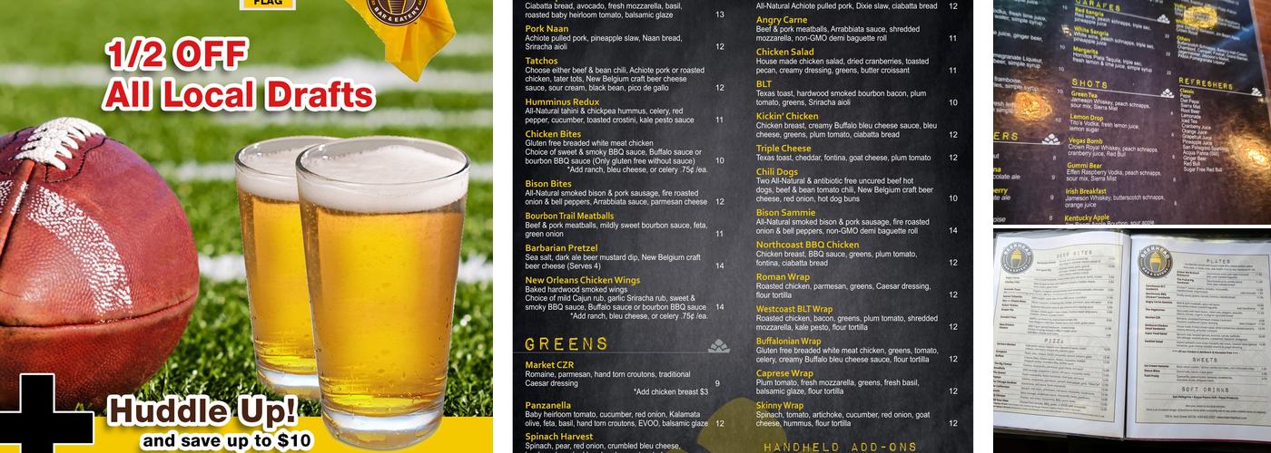 Beerhead Bar & Eatery Menu