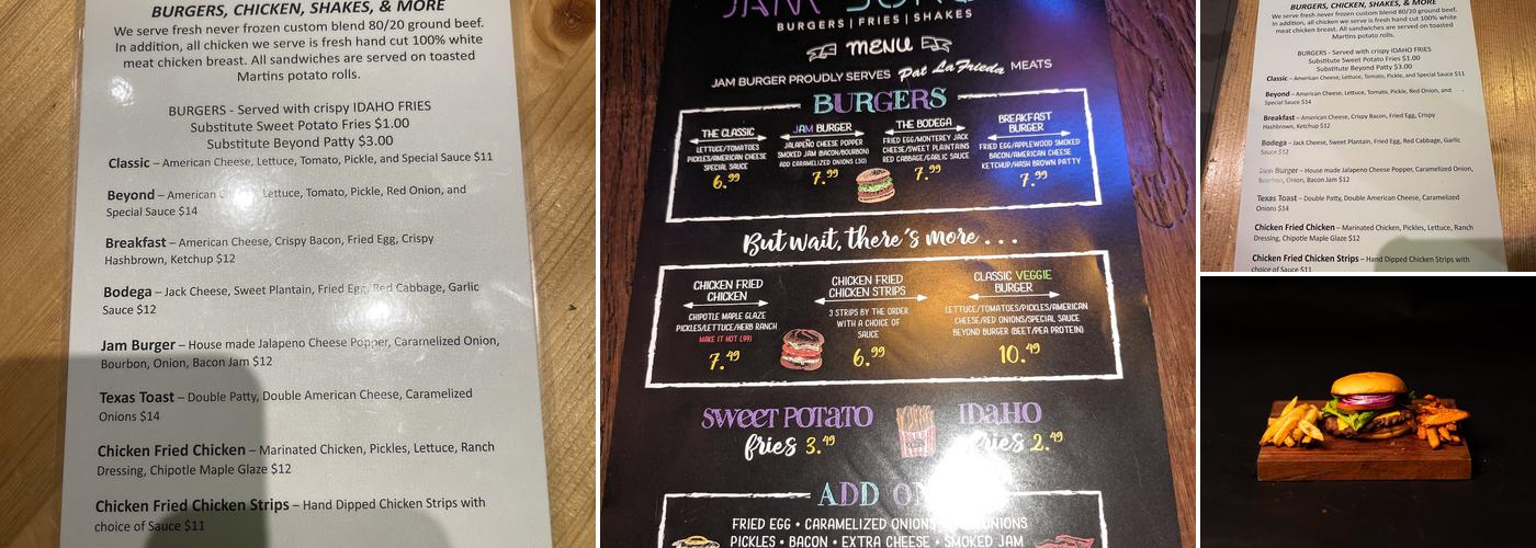 JAM Burger Menu