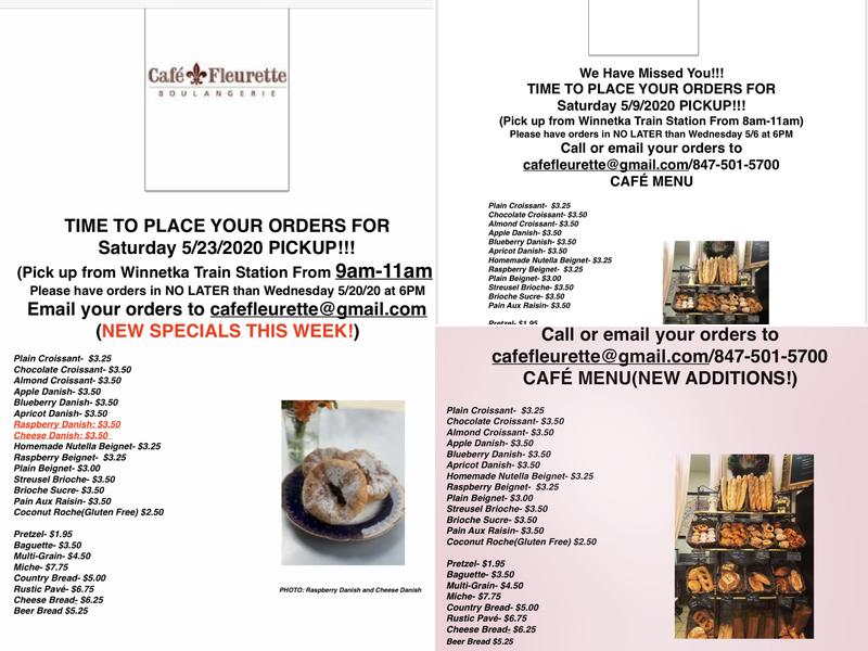 Cafe Fleurette Menu
