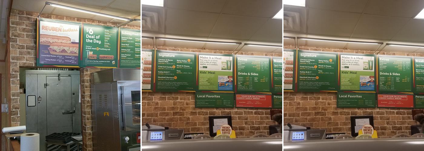 Subway Menu