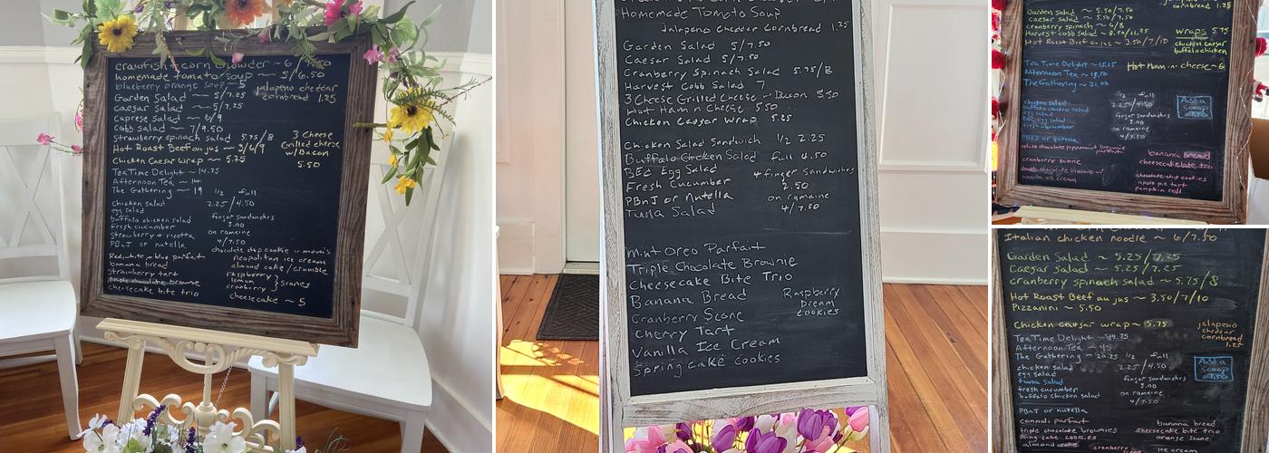 Hazel's Tea Parlor Menu
