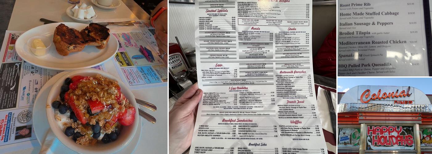 Colonial Diner Menu