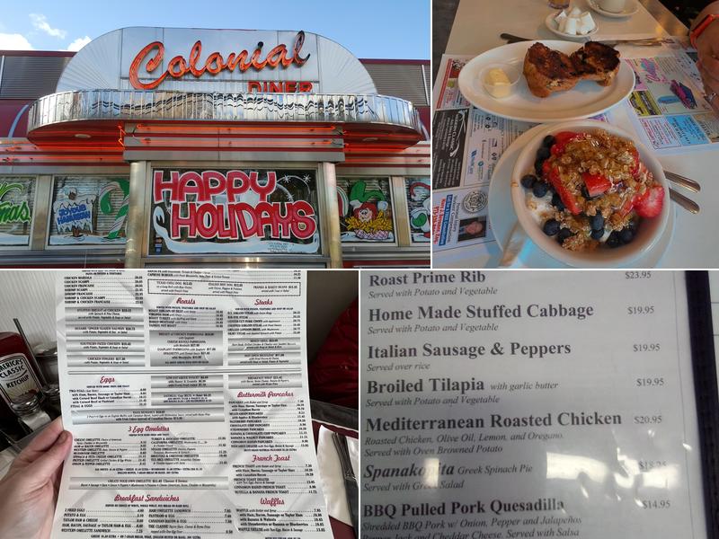 Colonial Diner Menu