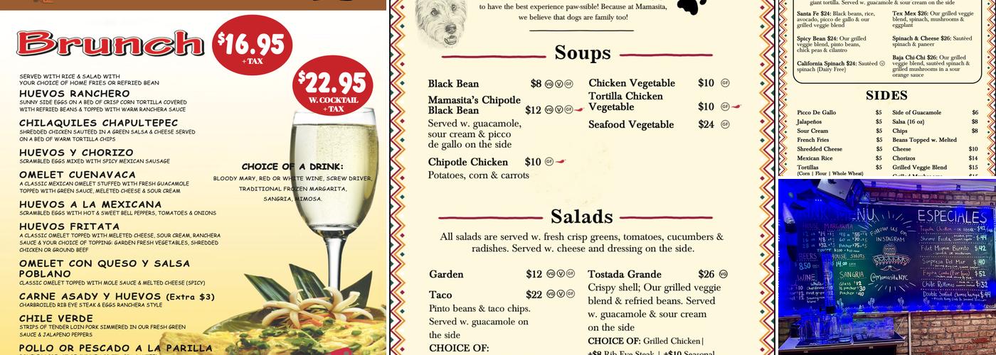 Mamasita Bar & Grill Menu