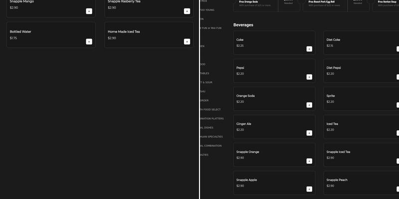China Garden Restaurant Menu