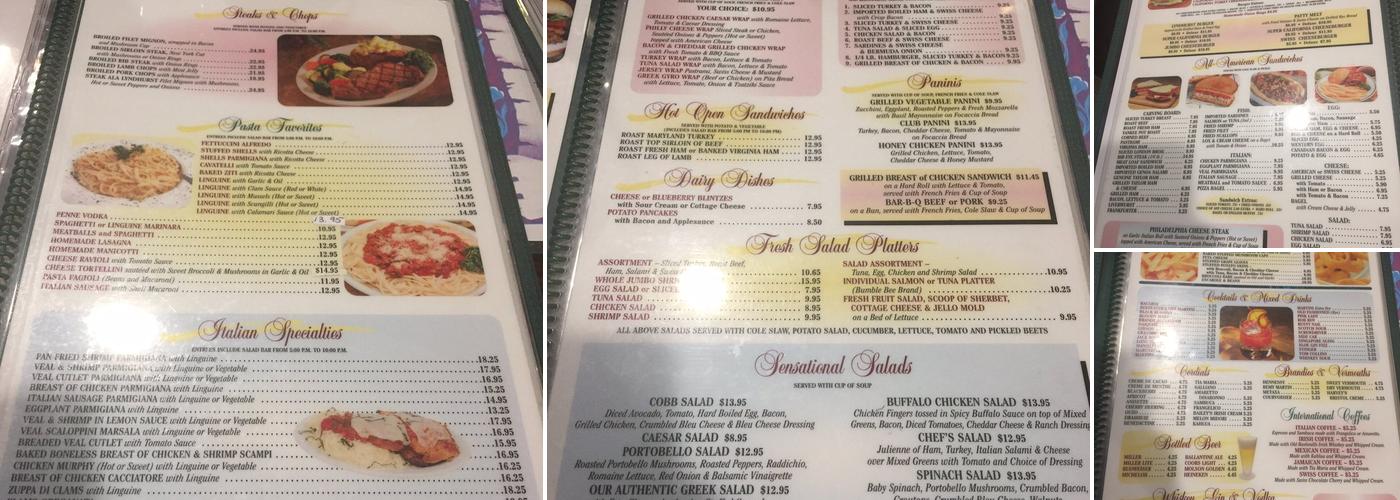 Lyndhurst Diner Menu