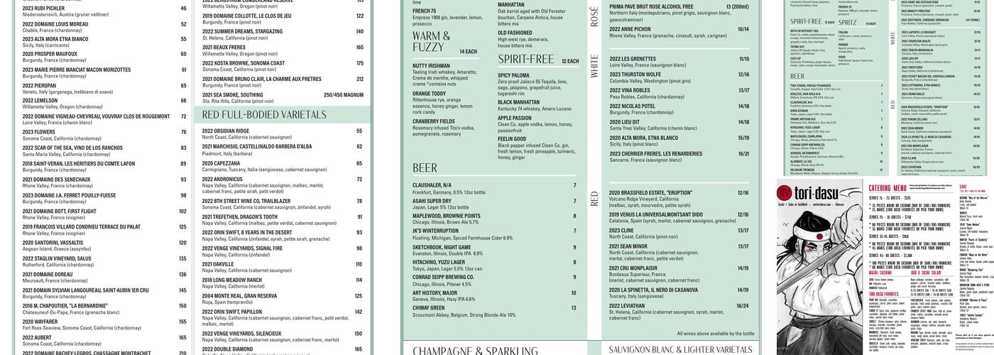 Guildhall Menu