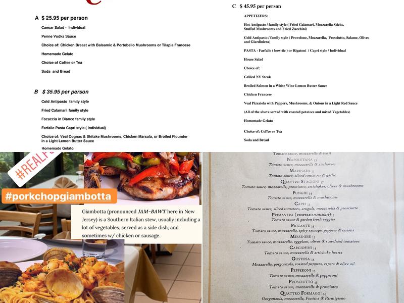 Caffe Capri Menu