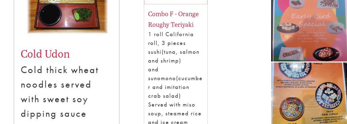 Akai Hana Restaurant Menu