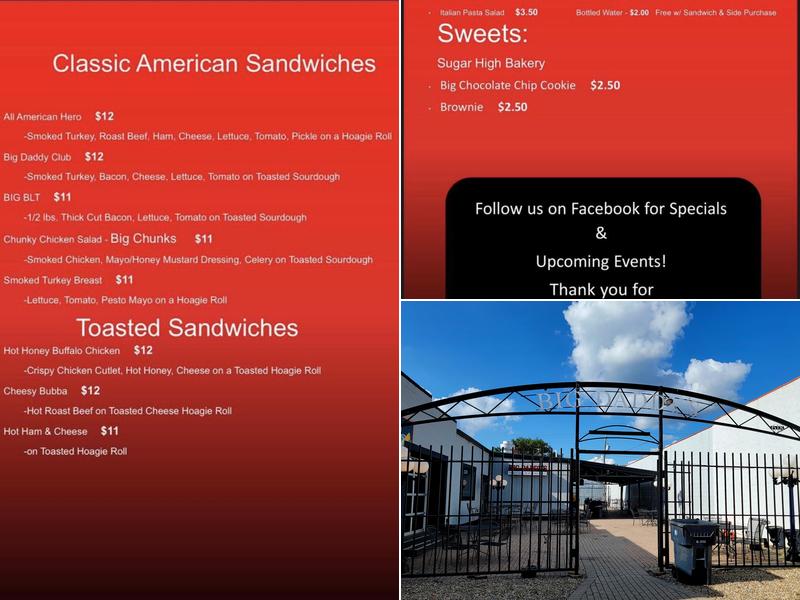 Big Daddy's 618 Menu