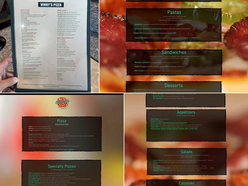 Vinny's Pizza Menu