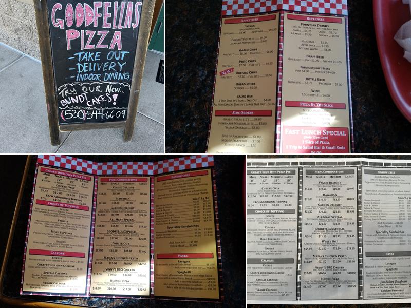 Goodfellas Pizza Menu