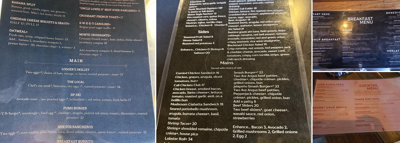 FUMO Cafe, Eatery & Bar Menu