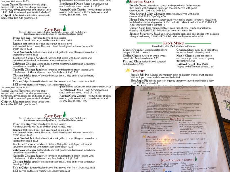 Jason's Beachside Grille Menu