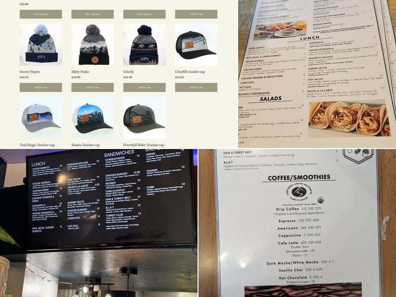 Heaven's Little Café Menu