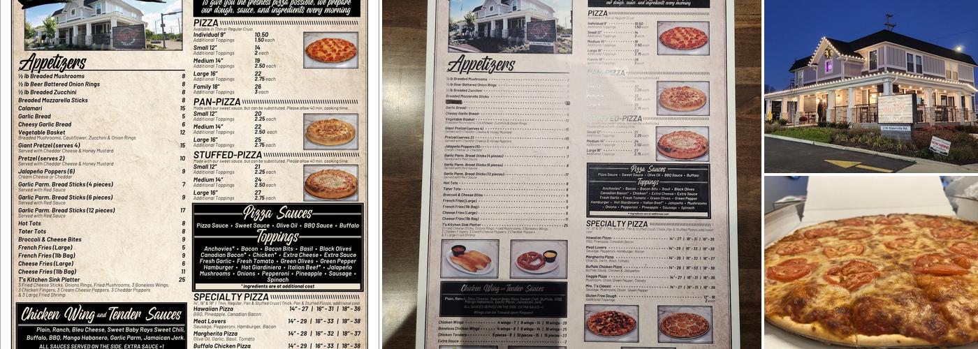 Mrs. T's Pizza & PUB Menu