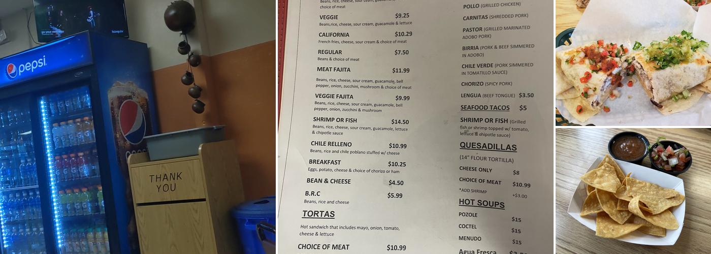 Jaliscos Menu