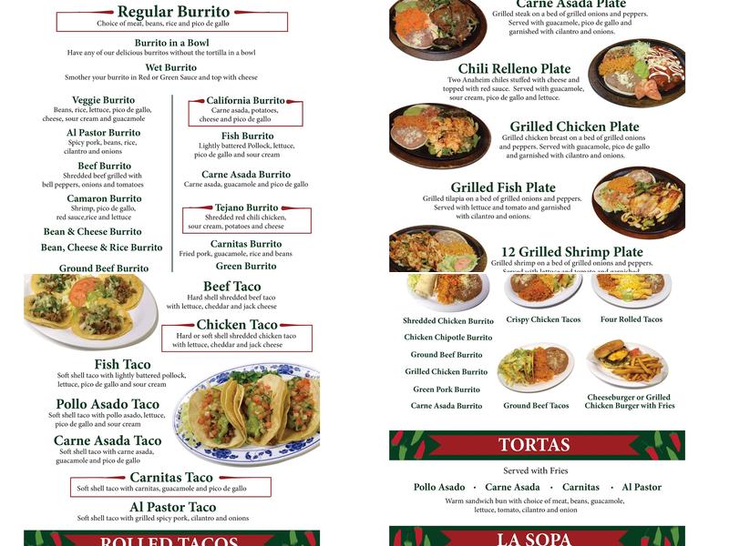 Brothers Burrito House Menu