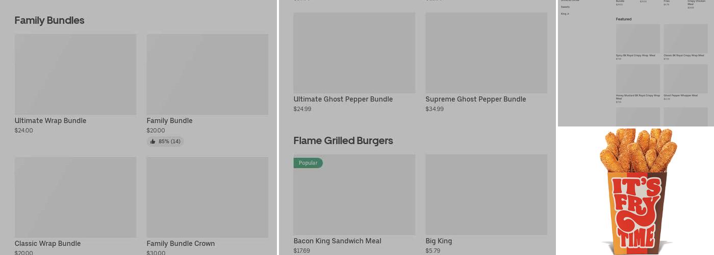 Burger King Menu