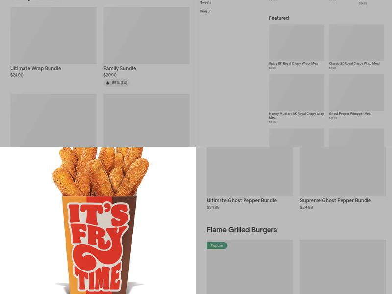 Burger King Menu