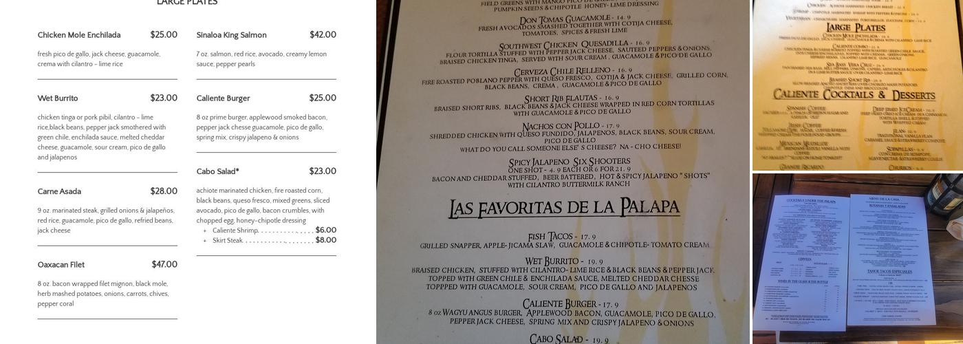 Caliente Menu